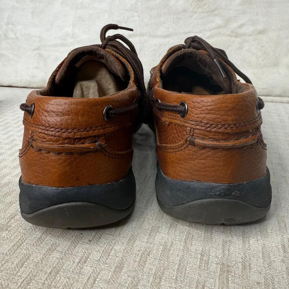 Rockport Works Mens Leather Boat Shoes Size 11.5M Brown